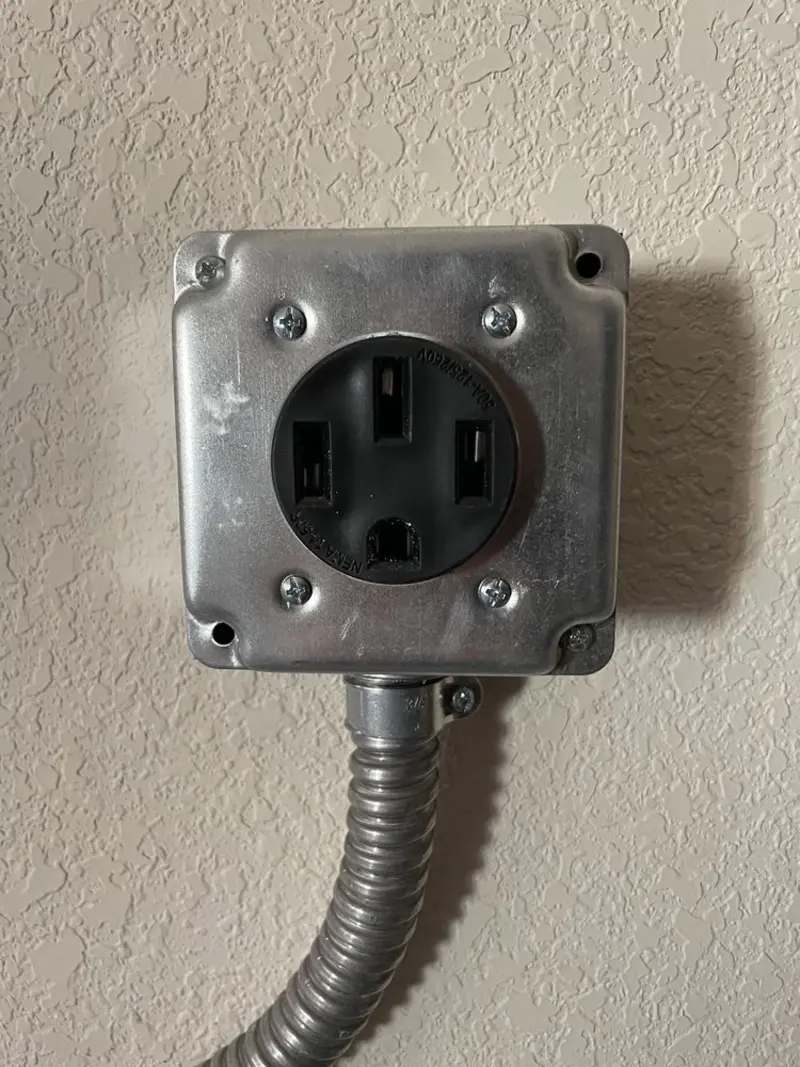 NEMA 14-50 outlet installed for Smart Home Electrical in Hampton